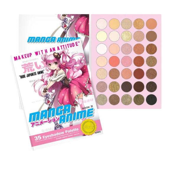 NEW Rude Cosmetics Manga Anime EYE SHADOW PALLET 35 Colors Make Up Book 2 NIP! - Picture 3 of 7